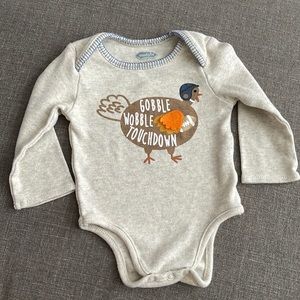 Thanksgiving Gobble Wobble Touchdown Onesie